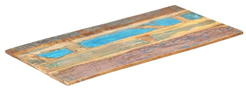 INLIFE Tischplatte Rechteckig 60x100 cm 15-16 mm Altholz Massiv,Mehrfarbig,8.84KG