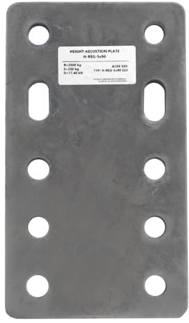 XIMPLIO Universelle Adapterplatte zur Höhenverstellung 5x90 der Anhängerkupplung für 2-Loch 90 mm AHK-Bock Flanschkugeln. verzinkt (ohne Schraubenset)