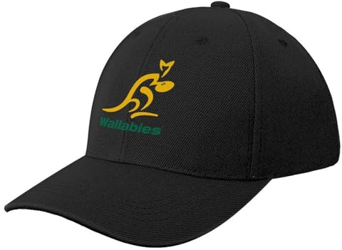 CIZIEOE Baseball Kappe Baseball Cap Australien Rugby Wallabies Gelb Wallabies Baseball Kappe Golf Hut Mann benutzerdefinierte Hut Damen Männer