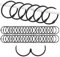 40 Piezas Argollas para Cortinas – Anillas Cortinas de 38 mm, Anillos para Barra de Cortina o Ducha, Rondas, Clips de Metal para Cortinas y Barras de Cortina (Negro), Resistente y Práctico