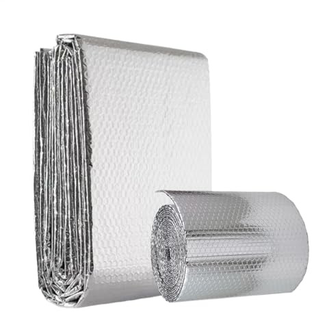 Radiateur thermique à friction en aluminium de haute qualité pour isolation | Balles thermiques double face, feuille d'économie d'énergie pour chauffage, fenêtres, plafond, porte, P
