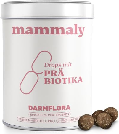 mammaly Präbiotika Darmflora-Drops mit Bierhefe & Lamm (bis 30 Tage) | mit 100 Drops für Magen-Darm - ohne Huhn - gegen Durchfall, Übelkeit - DLG zertifiziert - mit Tierärzten entwickelt