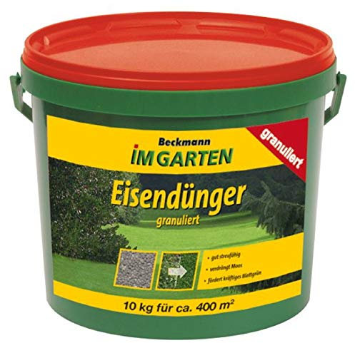 Eisendünger 10 kg granuliert Rasendünger Dünger Moosverdränger für ca. 400 m²