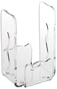 Agplex - Porta bicchieri da caffè in vetro acrilico per bicchierini di plastica - Elegante portabicchieri trasparente in acrilico - Misure in mm 80x75x130
