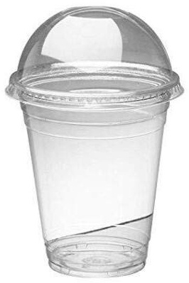 We Can Source It Ltd – 8oz / 250ml Clear Plastic Smoothie Cups with Dome Lids – Cold Drink Cups for Smoothies, Juices, Milkshakes, Iced Coffee, Bubble Tea – Pack of 500