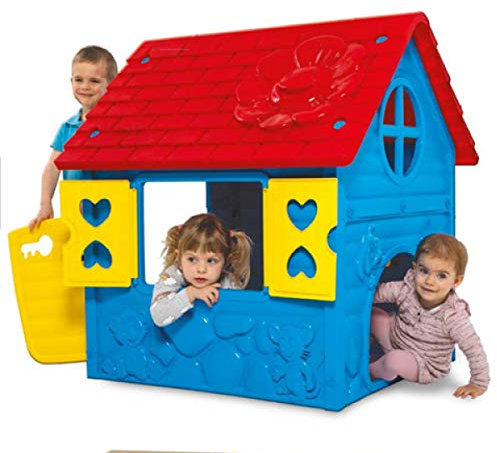 thorberg Spielhaus Kinderspielhaus blau-gelb-rot (Made in EU) Kinderhaus