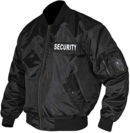 RAC3 Mens Collectables Memorabilia Security Doorman Harrington Bomber Jacket (L) Black