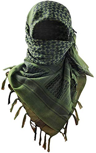 Luxns Militär Shemagh Taktische Wüstenschal - 100% Baumwolle Keffiyeh Schal für Herren und Damen