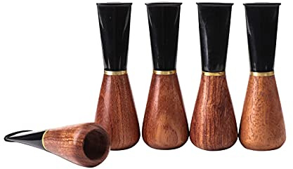 MUXIANG Zigarrenmundstück-Halter Spitze 5 Größen Set für Männer und Frauen Holz Zigarrenhalter 9mm Papierfilter B-Form BE0152-505G