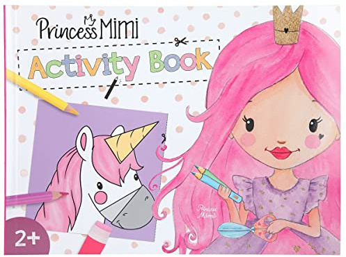 Depesche 12013 Princess Mimi - Activity Book mit 48 Seiten zum Basteln und Ausmalen vieler einfacher Motive aus der Prinzessinnen-Welt, Mal-Heft mit kleinen, leichtverständlichen Anweisungs-Symbolen