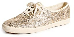 Keds Women's Champion Glitter Sneaker, Gold, 10