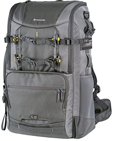 VANGUARD Alta Sky 68 Backpack for Pro DSLR/Mirrorless Camera with Grip Attached and 600mm/800mm Lens Mochila para cámara, Gris, Unisex Adulto