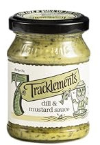 Tracklements Dill Mustard Sauce, An Ideal Condiment for Smoked Fish, Salmon and Salted Fish or Partnered with Salted Beef Toasties, Vegetarian Friendly, Gluten Free, 140g Jar