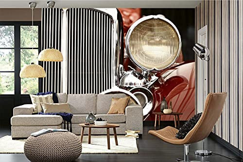 Vlies Fototapete AUTO-DETAIL 375 x 250 cm (inkl. Kleister) - Vlies Tapete, Wandtapete, Wandbilder - Tapete für Wohnzimmer Schlafzimmer, Büro, Küche - Montagefertig