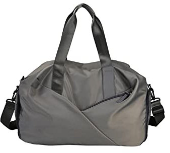 CORIOS Borsone da Viaggio Uomo/Donna Borsa Sportiva Borsone Palestra Weekender Pernottamento Piscina Palestra Bagaglio a Mano con Scomparto Scarpe & Tasca di Separazione Bagnata e Asciutta Grigio