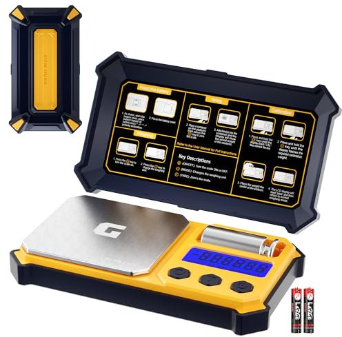 GRAM PRES Balance numérique de poche 300g x 0.01g, petite balance portable de précision, poids numérique en grammes et en onces pour les bijoux, les poudres et les médicaments, avec poids de 50g