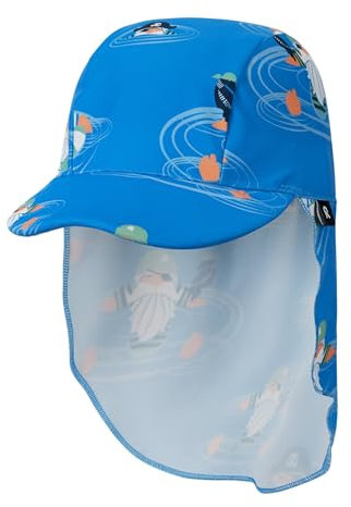 Reima Kilpikonna Sonnenhut für Kinder mit Langer Krempe im Nacken für optimalen Sonnenschutz. Leichte Kopfbedeckung für den Sommer mit Visier und aus dehnbarem Material mit Sonnenschutzfaktor 40