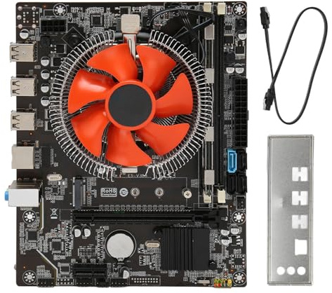 Set di schede madri, scheda madre PC da gioco CPU 8G DDR3 6 core scheda madre PC da gioco con ventilatore, compatibile con computer desktop