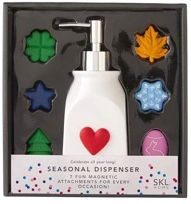SKL Home Distributeur de Lotion en résine, Blanc