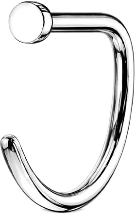 Stachelkleid Nasen Piercing Titan Ring Ohne Gewindelos Schraube Screw Stab gebogen hypoallergen leicht einteilig