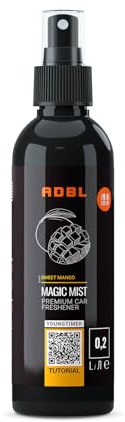 ADBL Magic Mist (200 ml) Désodorisant de voiture pour un parfum durable dans le véhicule ou à la maison | Sweet Mango – Parfum exotique de mangue pour une fraîcheur estivale – Spray parfumé compact –
