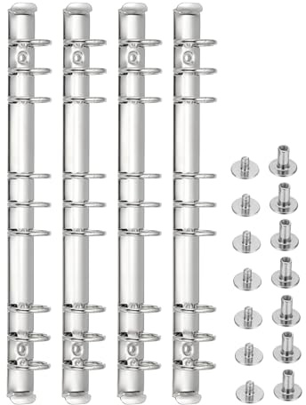 PATIKIL B5 ringpärmsmekanismer, 4 set 9-håls ersättningskit för pärmplanerare bindningstillbehör hem klassrum kontor, 2,5 cm ring