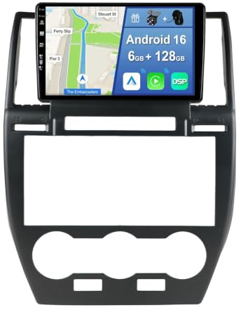 [6GB+128GB] Android 16 Autoradio per LAND ROVER Freelander 2 2007-2012-[Incorporato Carplay/Android Auto/DSP/GPS]-9 pollice IPS Touch Screen-Camera+MIC Incluso-DAB/Mirror Link/Bluetooth 5.0