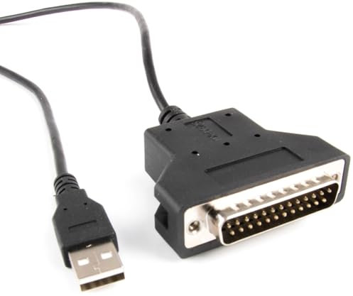 Cable adaptador USB a DB25 macho de 25 pines RS232 para impresoras vintage y escáneres de báscula electrónica, conexión de 180 cm
