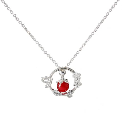 Hao Wu Xuan Beliebte Anime-bezogene Halskette Hua Cheng Xie Lian rote Koralle Perlenschmuck Halskette Cosplay Kostüme DIY Requisiten Modeschmuck