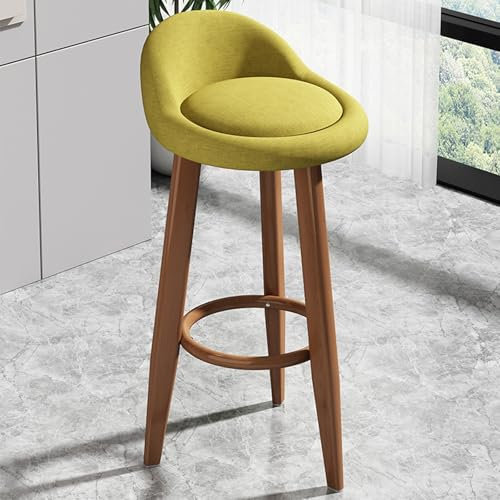 Tabourets de bar modernes pour petits espaces, chaise de salle à manger confortable sans accoudoirs avec finition grain de noyer, idéal pour la maison, la chambre à coucher, le bureau ou le bureau,