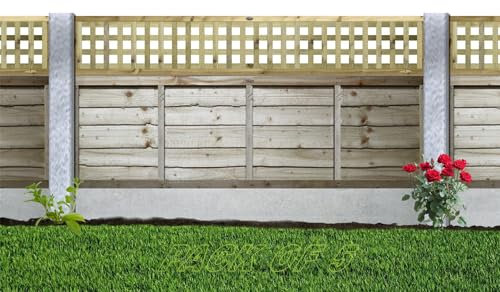 Fence Trellis Topper, 6ft x 1ft Framed Urban Square Wooden Panel (5 Pack)