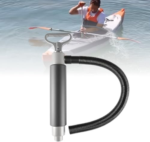 Pompa di scolo manuale con tubo – Pompa ad acqua manuale per kayak, canoe e barche, strumento di disidratazione di emergenza, 1 pezzo
