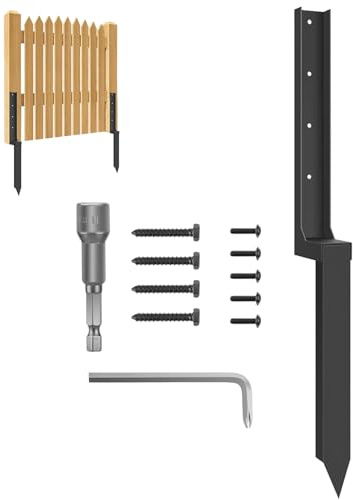 Fence Post Repair Stakes,Ground Spike Post Support - Thickened Heavy Metal Replacement Quick Easy Spikes For Leaning Fencing Ground Lawn Protection Repairing