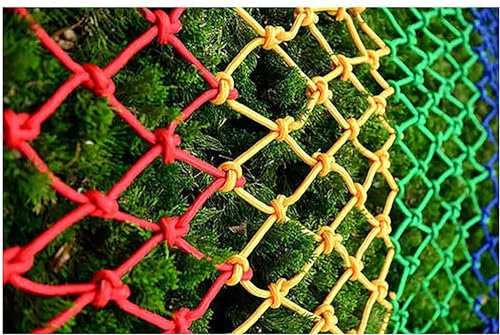 JvFbjLF Buntes Klettertrainingsnetz Outdoor Indoor Kletternetz Seilleiternetz for die Dekoration öffentlicher Einrichtungen(3 * 4m)