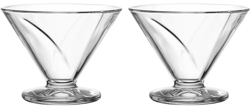 LEONARDO HOME CONO Schalenset • 6 Stück • Konisches Design • Für Eis, Dessert, Vorspeisen • Stilvoll servieren • Vielseitig einsetzbar • Alltagstauglich • Höhe 9 cm • klar • 025367