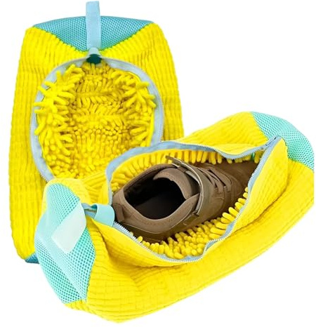 Shoe Washing Machine Bags 2pcs, Reusable Shoe Laundry Bags with Zipper Hook | Washing Machine Dryers Bags for Sports Football Canvas Running Shoes