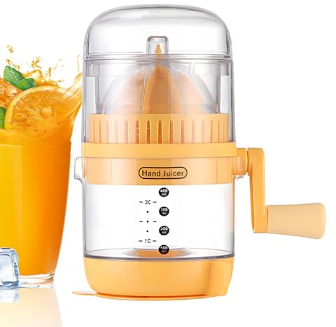 Presse-agrumes manuel pour citron et citron avec manche, extracteur portable de fruits avec bec verseur pour oranges et pamplemousses