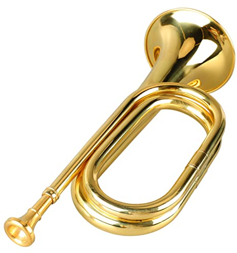 CHICIRIS Fashionabla Militär -stil Mässingstrumpet, Vänlig för Nybörjare, Nyckel Trumpet för Nybörjare (Guld)