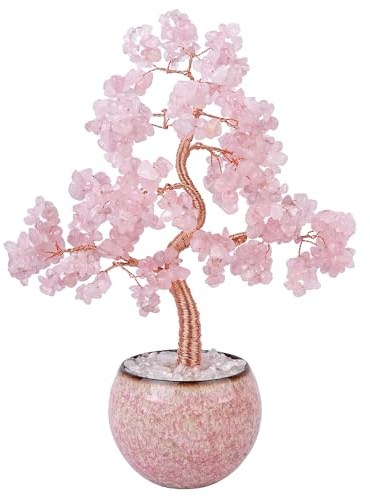 Maitawa Rosa Kristall Bonsai Baum Feng Shui für Wohlstand & Glück