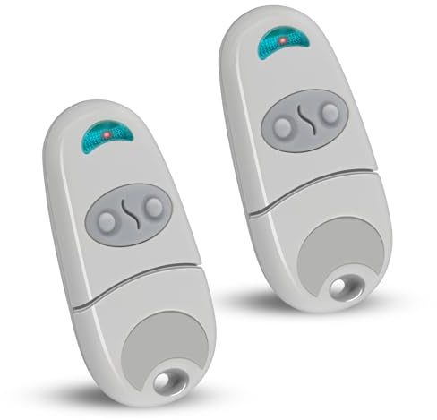 Télécommande Portail Garage 433.92MHz 2PCS, 2 Canaux Compatible avec TOP-432EV/EE/NA, Télécommande pour Porte de Garage et Portail