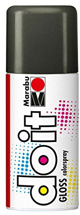 Marabu 21072006478 - Do it Gloss glanz grau, Colorspray auf Acrylbasis, hochglänzend, sehr schnell trocknend, wetterfest, lichtecht, hochbrillante, 150 ml Sprühdose