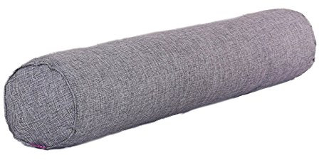 Nunubee Flachs einfarbig Candy Pillow Roll Polster Kissen Schwangerschaftskissen Nackenkissen für Home Bed Sofakissen 7.9X39.4 Zoll Grau