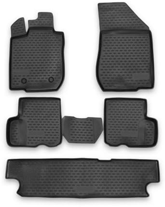 OMAC Gummimatten Fußmatten kompatibel mit Dacia Logan MCV 2004-2012 TPE Matten Schwarz 5X