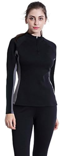 Vinmin Womens SCR Sauna Sweat Long Sleeve Shirt, Thermo Bosy Shaper Top
