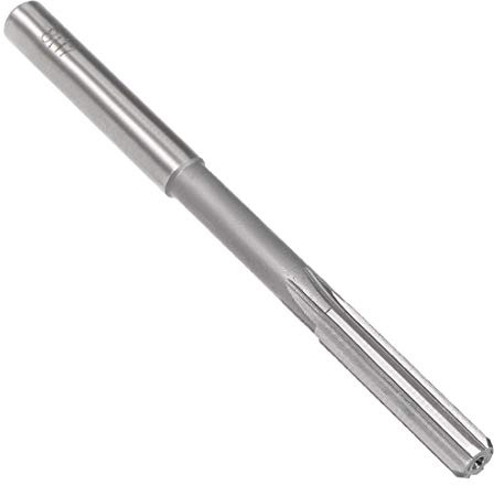 uxcell Chucking Reamer 8mm, H7 HSS Lathe Machine Reamer 6 Straight Flutes, Round Shank Milling Cutting Tool, for Metal Non-Ferrous Metal Copper