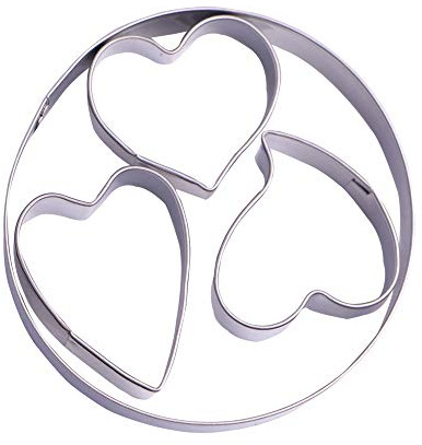Mini Heart Cookie Cutter Set - 4 Piece - Stainless Steel