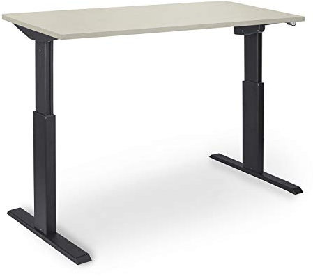 Dila GmbH Schreibtisch Höhenverstellbar Elektrisch Ergonomisch Arbeitszimmer Büromöbel | Schwarzes Gestell | Profi-Qualität, 6 Farben Verfügbar | 5 Größen (Ahorn, 200 x 80 cm)