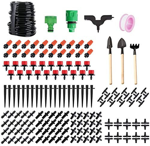 15M Drip Irrigation System Garden Automatic Watering Hose Micro Drip Watering Kits With Adjustable Drippers Handsel Small Shovel