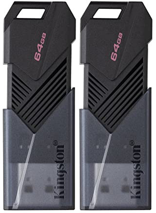 Kingston 64GB DataTraveler Exodia Onyx USB 3.2 Flash Drive (Matte Black) (2-Pack)