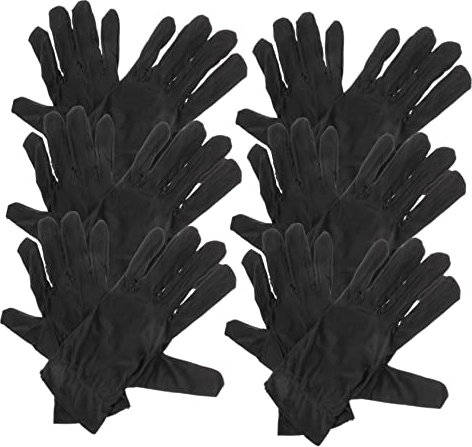 CIYODO 6paare Baumwollhandschuhe Für Schmuckprüfung Münzen Und Kunstwerke Schwarze Handschuhe Für Juweliergeschäfte Und Schmuckindustrie Arbeitshandschuhe Für Empfindliche Gegenstände